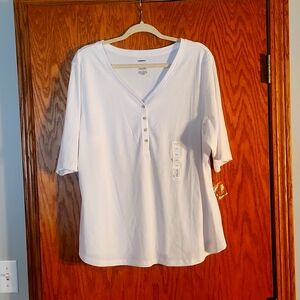 New with tags Sonoma thermal like short sleeve tee, size 2x, white